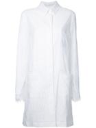 Msgm Lace Midi Coat - White