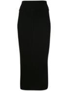 Ck Calvin Klein Ribbed Pencil Skirt - Black
