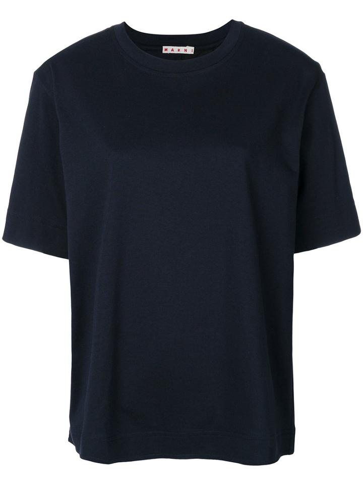 Marni - Shortsleeve T-shirt - Women - Cotton - 40, Blue, Cotton