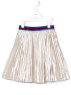 Gucci Kids Metallic (grey) Pleated Skirt, Size: 8 Yrs