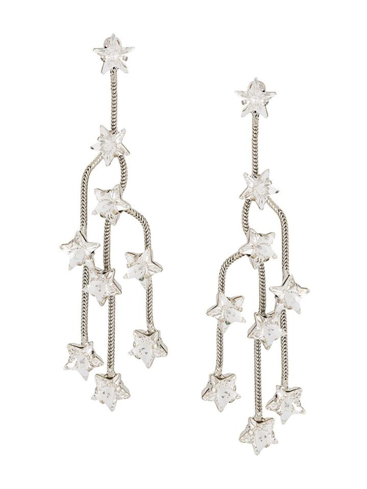 P.a.r.o.s.h. Star Crystal Chandelier Earrings - Silver