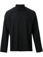 Homme Plissé Issey Miyake Concealed Fastening Shirt, Men's, Size: 2, Black, Polyester