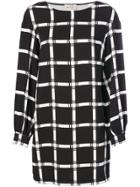 Ki6 Check Shift Dress - Black