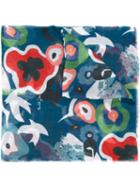 Paul & Joe Bird And Flower Print Scarf, Adult Unisex, Blue, Modal