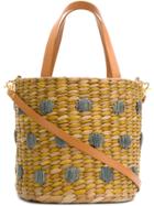Aranaz Polka Woven Tote - Nude & Neutrals