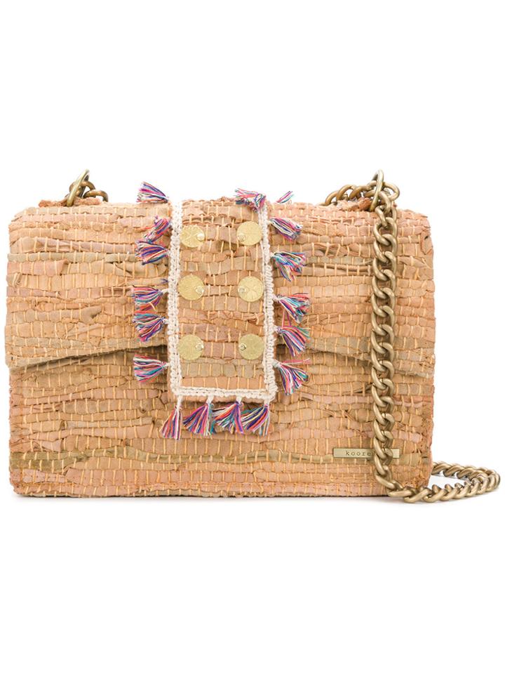 Kooreloo Fringed Details Shoulder Bag - Nude & Neutrals