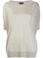 Fay Glittered Short Sleeve Jumper - Green