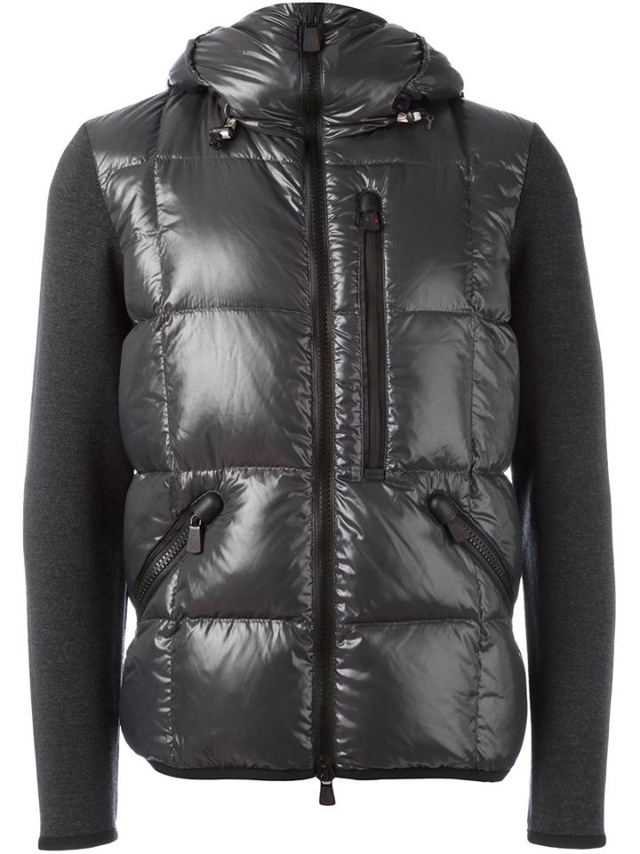 Moncler Grenoble Hooded Zip Jacket, Men's, Size: Small, Grey, Feather Down/polyamide/virgin Wool