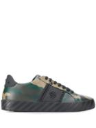 Philipp Plein Lo-top Camouflage Sneakers - Green