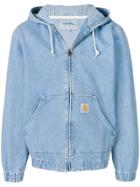 Carhartt Hooded Zipped Denim Jacket - Blue