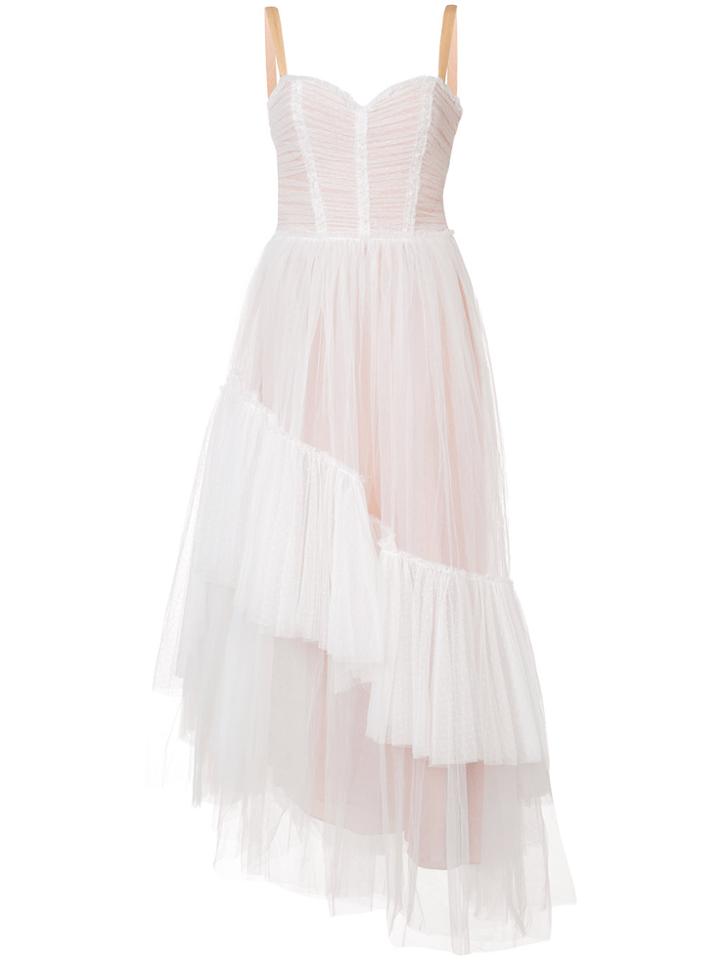 Cinq A Sept Tulle Layered Asymmetric Dress - White