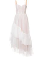 Cinq A Sept Tulle Layered Asymmetric Dress - White