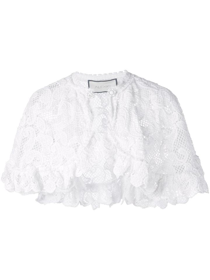 Alexis Bibi Lace Cape Top - White