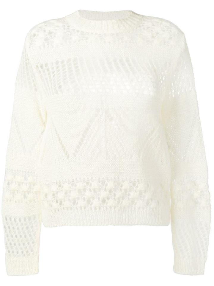 Saint Laurent Open Knit Sweater - Neutrals