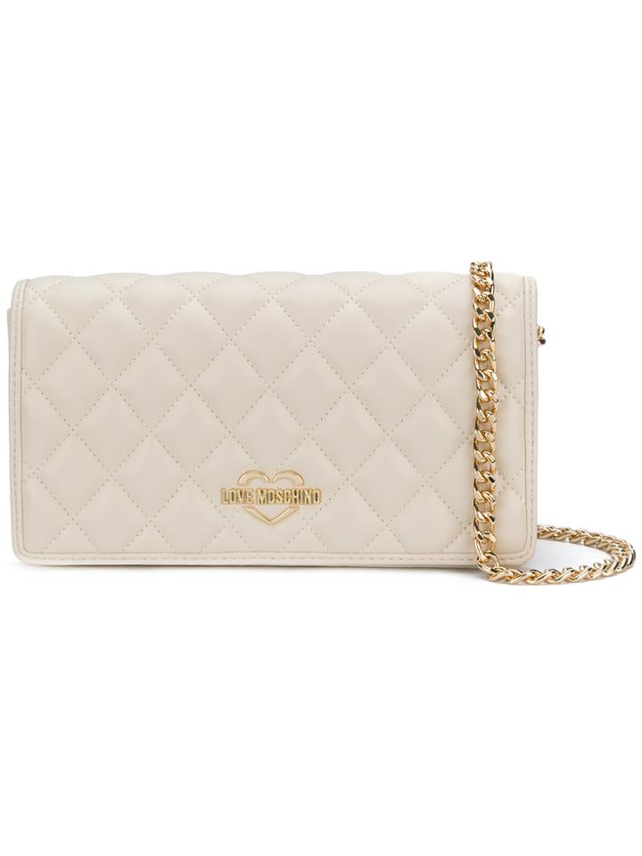 Love Moschino Quilted Shoulder Bag - White