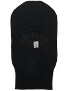Rick Owens Face Mask Knitted Beanie - Black