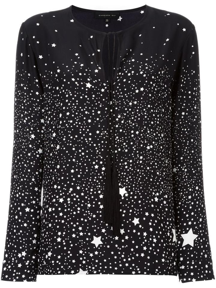 Barbara Bui Star Print Blouse, Women's, Size: 36, Black, Silk