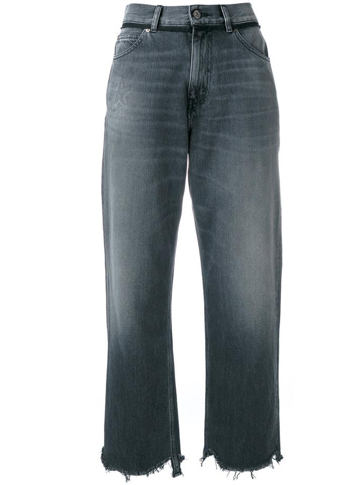 Golden Goose Deluxe Brand - Cropped Stonewashed Jeans - Women - Cotton - 28, Grey, Cotton