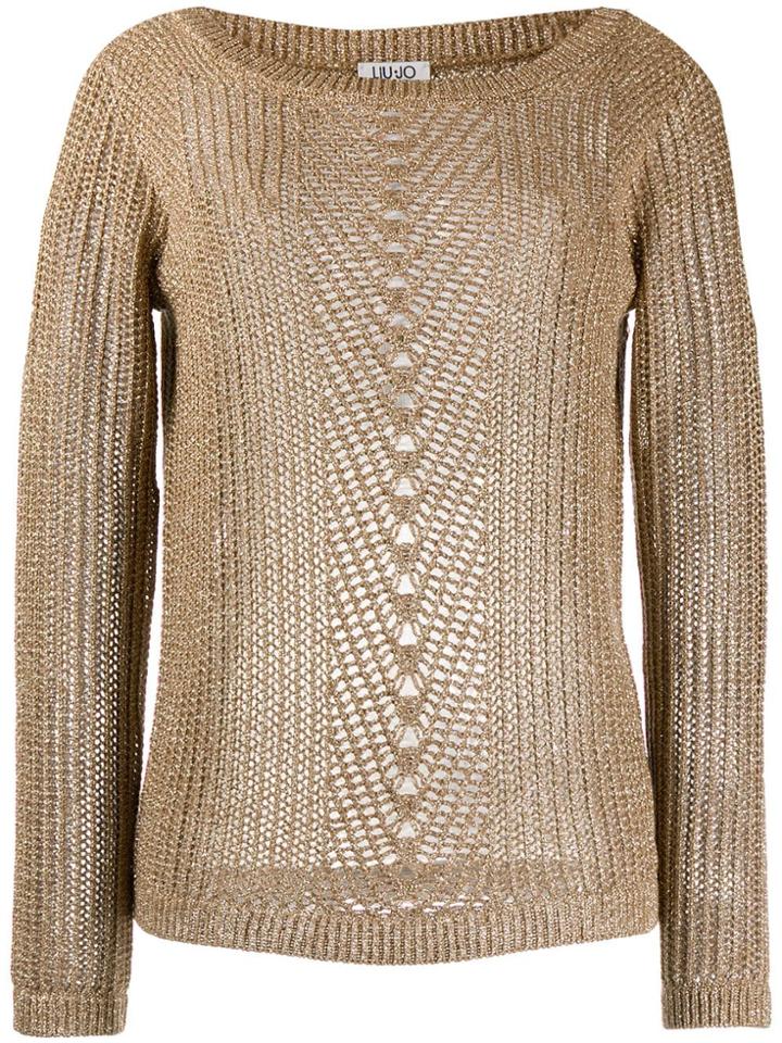Liu Jo Sheer Knitted Sweater - Neutrals