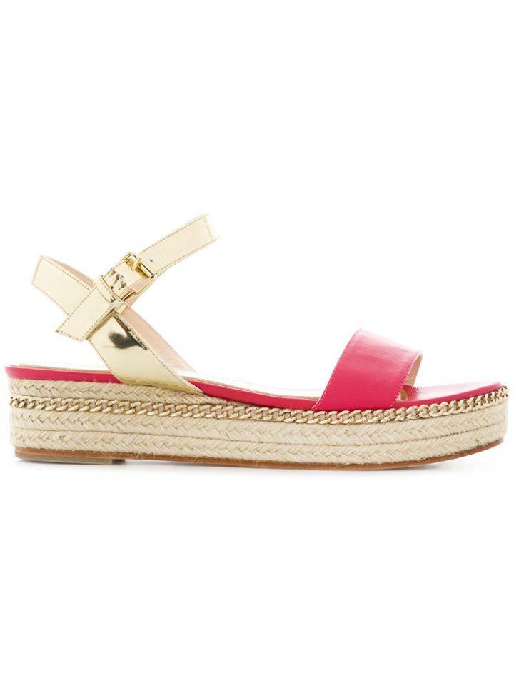 Lanvin Chain Trim Sandals - Pink & Purple
