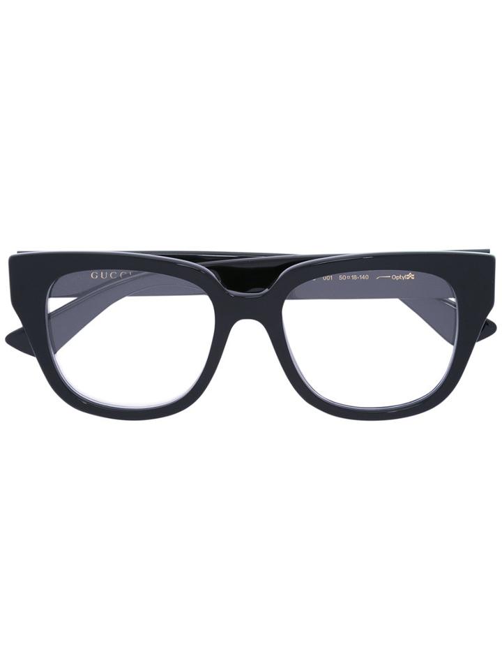 Gucci Eyewear Gg Thick Rimmed Glasses, Black, Acetate