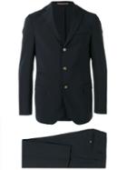 Eleventy - Notched Lapel Suit - Men - Elastodiene/acetate/wool/pbt Elite - 54, Blue, Elastodiene/acetate/wool/pbt Elite
