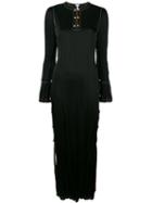 Loewe Split Side Long Dress, Women's, Size: 40, Black, Polyester/triacetate