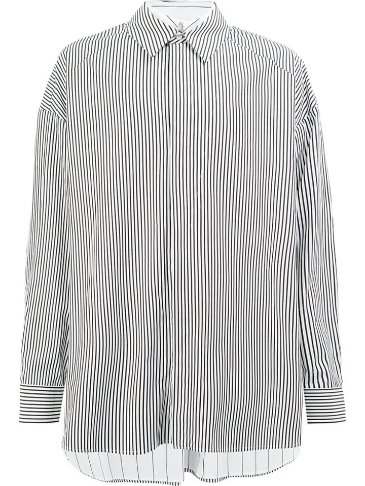 Juun.j Pinstriped Oversized Shirt - White