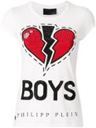 Philipp Plein Embellished Graphic Print T-shirt - White