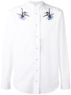 Alexander Mcqueen Bird Embroidered Shirt, Men's, Size: 16, White, Cotton
