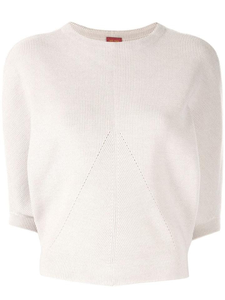 Des Prés Fine Knit Ribbed Jumper - Neutrals