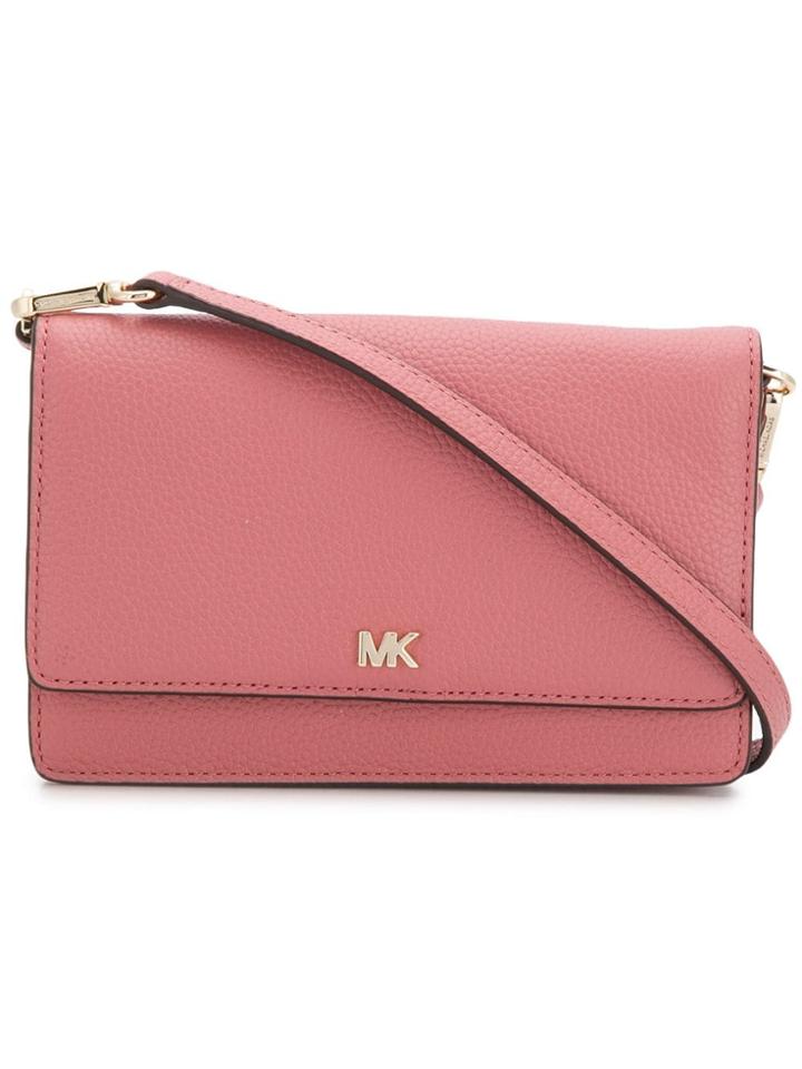 Michael Michael Kors Logo Plaque Shoulder Bag - Pink