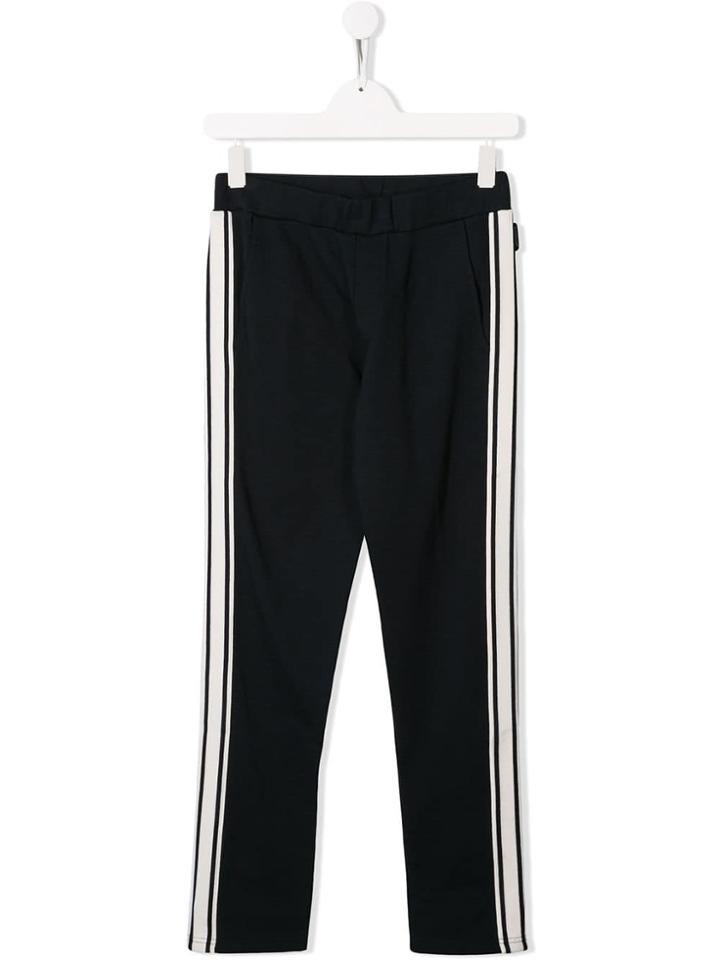 Moncler Kids Striped Casual Trousers - Blue