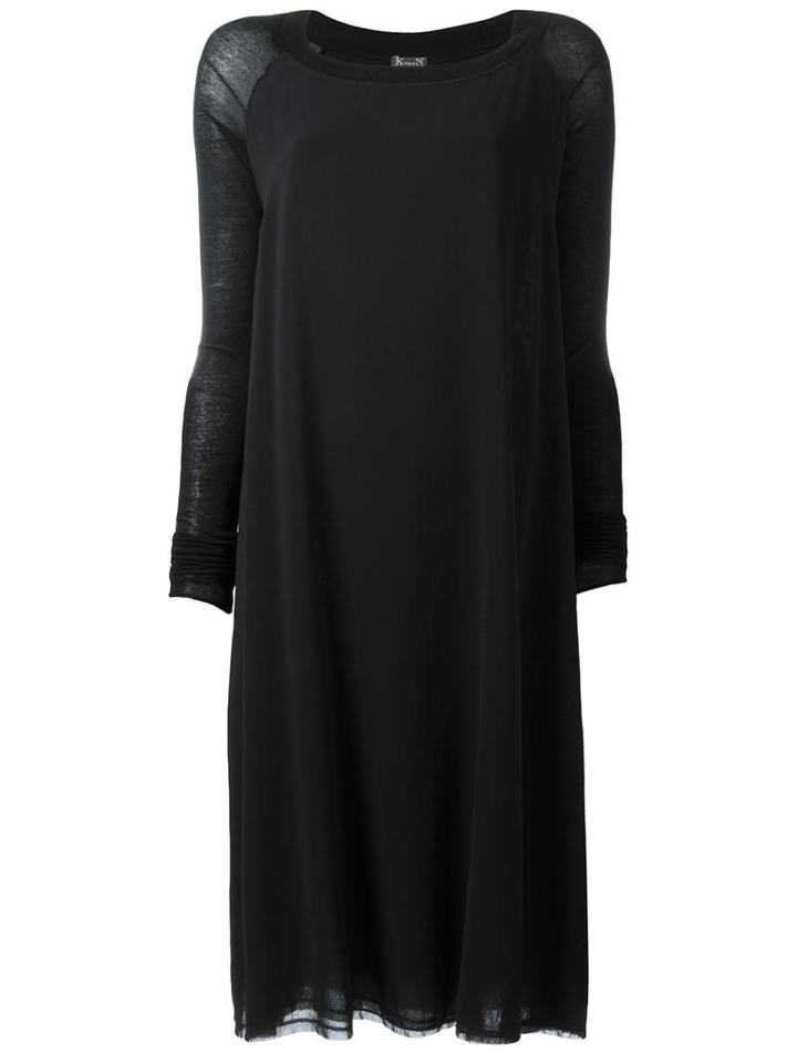 Kristensen Du Nord Paneled Flared Dress, Women's, Size: 1, Black, Silk/spandex/elastane