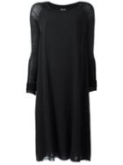 Kristensen Du Nord Paneled Flared Dress, Women's, Size: 1, Black, Silk/spandex/elastane