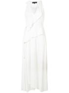 Proenza Schouler Ruffled Day Dress, Women's, Size: 2, White, Silk/viscose