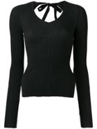 Mm6 Maison Margiela Open Back Knit Top - Black