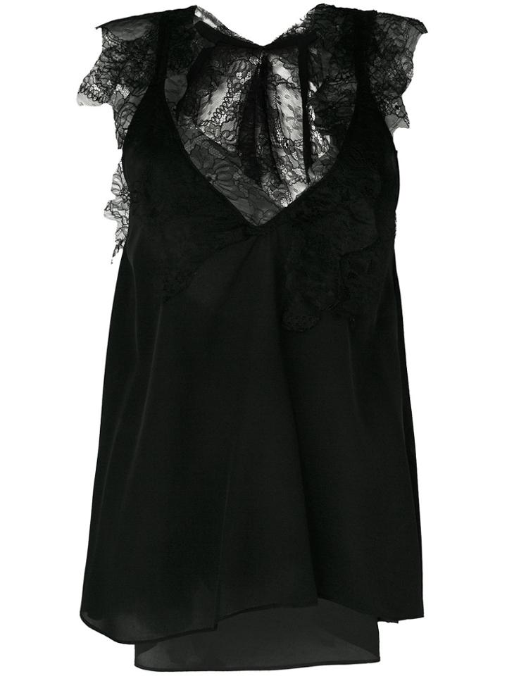 Giacobino Lace Inserts Blouse - Black