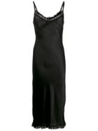 Ann Demeulemeester Cami-styled Satin Dress - Black
