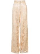 Ryan Roche Lace Wide-leg Trousers - Yellow & Orange