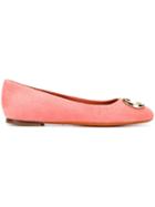 Santoni Plaque Ballerinas - Pink