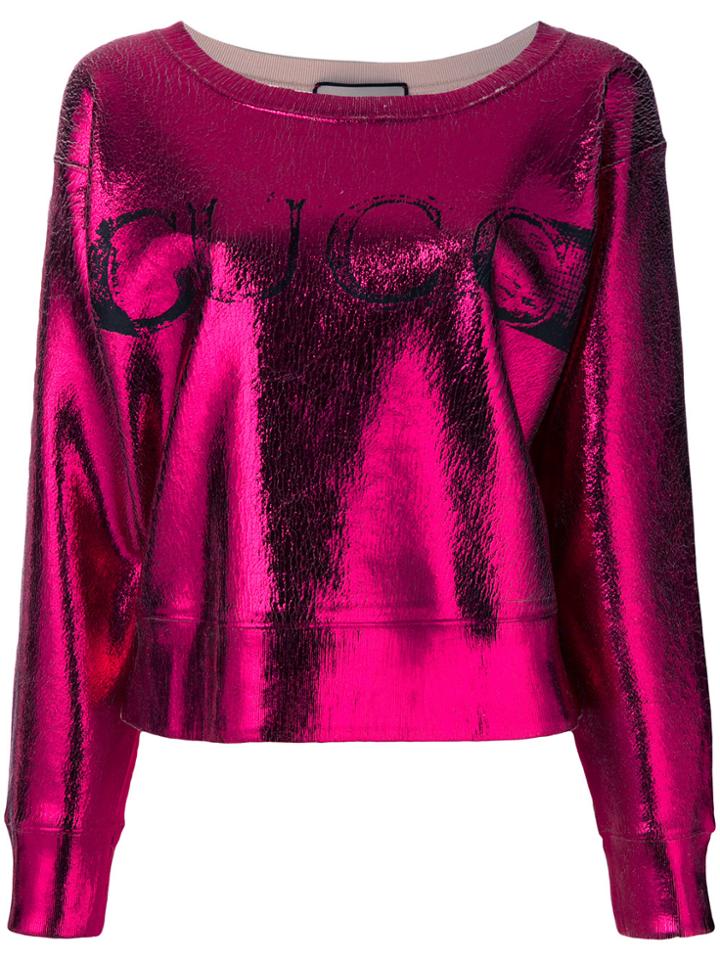 Gucci Printed Top - Metallic