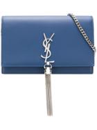 Saint Laurent Kate Tassel Chain Bag - Blue