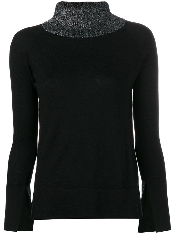 Snobby Sheep Stand Up Collar Jumper - Black