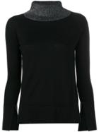 Snobby Sheep Stand Up Collar Jumper - Black