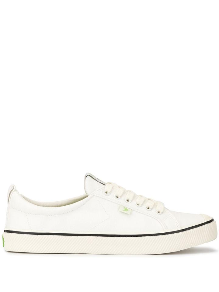 Cariuma Oca Low Stripe Canvas Sneakers - White