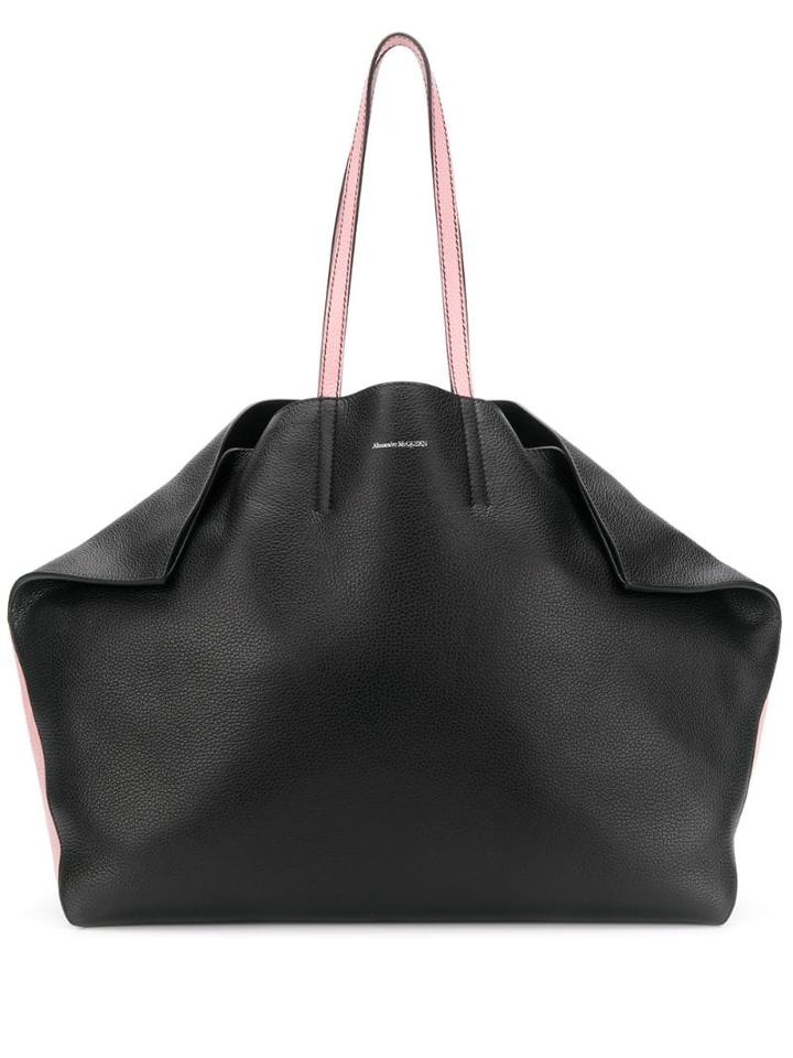 Alexander Mcqueen Two Tone Tote Bag - Black