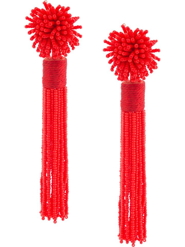 Mignonne Gavigan Beaded Drop Earrings - Red
