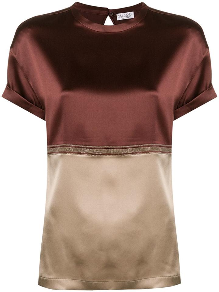Brunello Cucinelli T.shirt Bi-color - Red