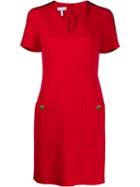 Escada Sport Side Stripe Midi Dress - Red